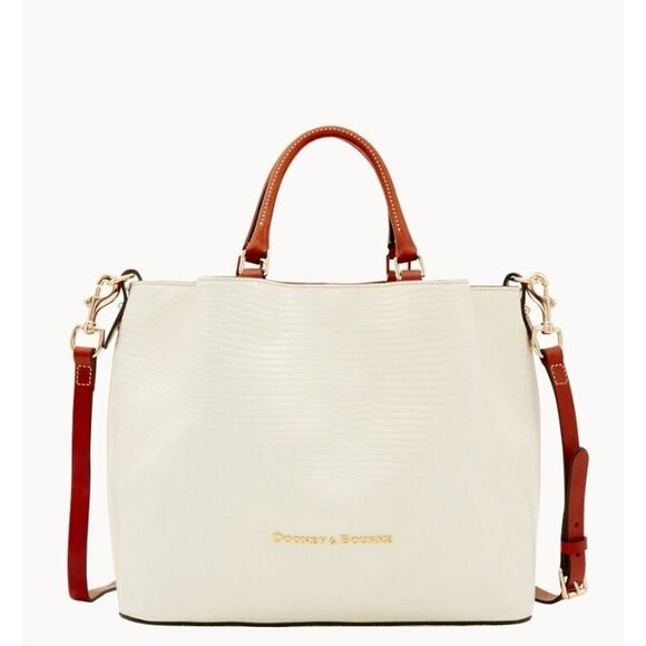 Dooney & Bourke DV1039BO Embossed Lizard Large Barlow Bone Bag B000540 - Picture 2 of 12